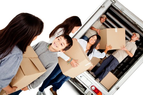 Boxes and moving supplies ready for a relocation in Italy