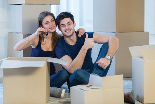 Man and van removals team helping with a home move in Italy