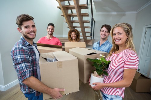 Careful loading of furniture and boxes for a removal job in Italy