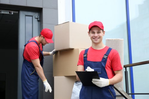 Commercial moving team planning an office relocation in Italy