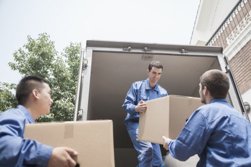 Small moving van used for local removals across Italian city streets