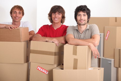 Commercial moving van transport for offices and shops in Italy