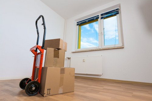 Careful handling of boxes and furniture during a move in Italy