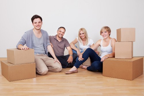 Loading household items into a van for transport in Italy