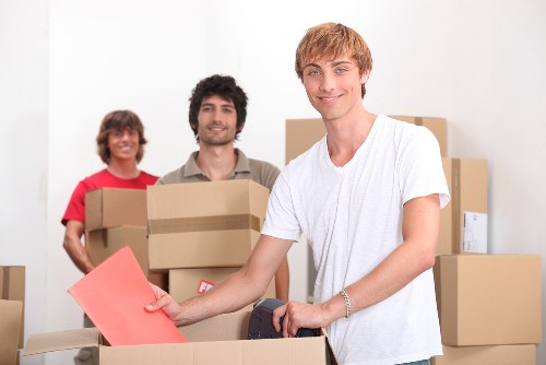 Moving crew preparing for a city relocation in Italy