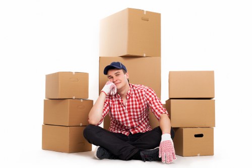 Packed household boxes ready for a home move